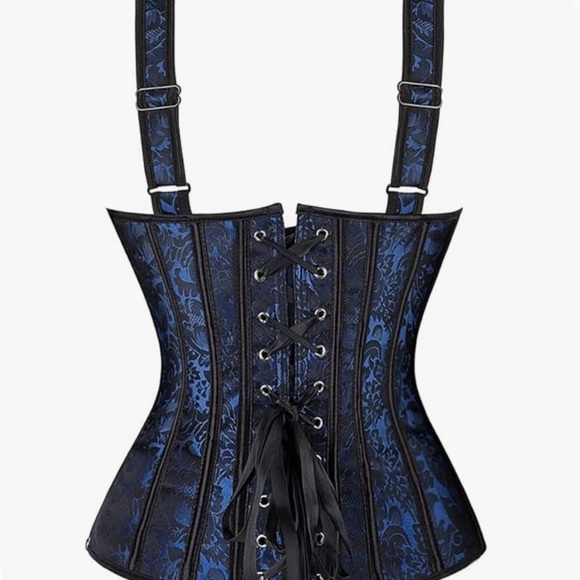 Women's Gothic Corset / Halter / Bustier with shoulder straps - Picture 3 of 7